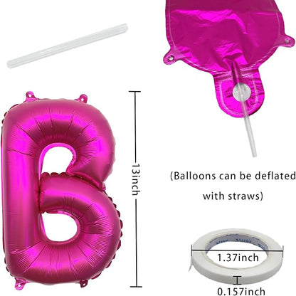 Hot Pink Happy Birthday Balloon Banner Kit - Image 2