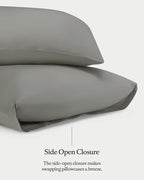 Cozy Earth Standard Pillowcases Set of 2 - Made of 100% Viscose from Bamboo, Ultra-Soft & Luxury, Woven from Naturally Breathable & Lightweight Fabric - Dove Grey