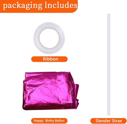 PIGETALE Happy Birthday Banner, 16 Inch Mylar Foil Letters Sign Bunting Happy - Image 7