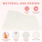 AMIJEAL Oversize Silicone Heat Resistant Mat for Hair Tools, Curling Iron Flat Iron Hair Straightener Holder Mat, Portable Hot Tools Cover Pad for Travel Vanity Salon(14.2" x 11.0")