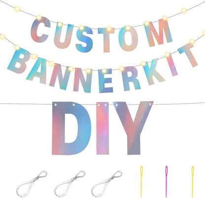 TaoBary 112 Pcs DIY Letter Kit Glitter Customizable Banner Letters Include 107 - Image 5