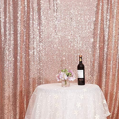 Eternal Beauty Rose Gold 3mm Sequin Backdrop 7x7 Ft - Image 6