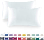 Tyfitb Satin Pillowcase Set for Hair & Skin Care – Cooling, Hypoallergenic, Anti-Frizz, Wrinkle-Free – Soft, Luxurious Pillowcases with Envelope Closure – 2-Pack, Queen Size 20x30, Gift-Ready