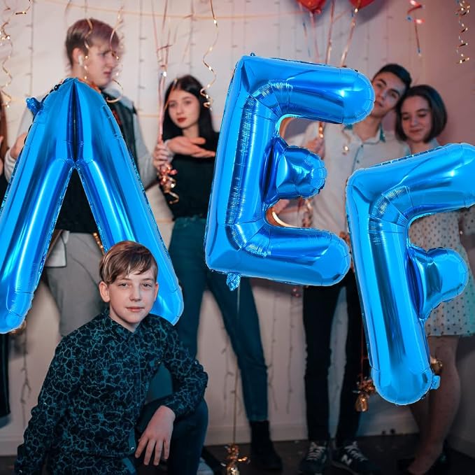 TONIFUL 40 Inch Large Blue Letter F Foil Balloons Alphabet Balloons | Giant - Image 6