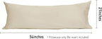 Sunflower Body Pillowcase 100% Cotton Long Pillow Cover/Case Envelope Closure 1 Pack, 21×54 inches Light Brown, Soft and Breathable