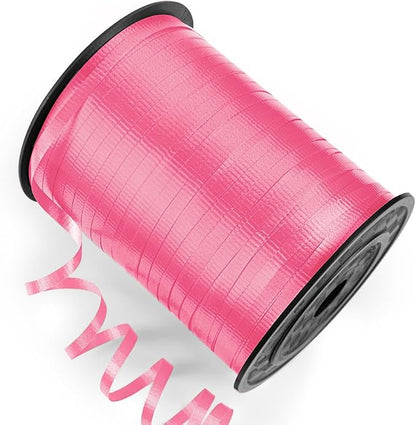 500 Yards Curling Ribbon Pink, 1/5" Wide Crimped Pink Curling Ribbons by Isaspire