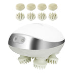 VEVOR Electric Scalp Massager with Heat, Rechargeable Heated Head Massager, IPX7 Waterproof | Portable Kneading Scalp Scratcher with 8 Removable Massage Head for Hair Growth, Deep Clean, Stress Relax