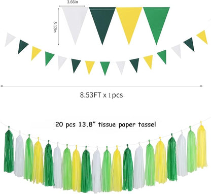 Yellow Green White Party Decorations - Image 4