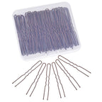 U Shaped Hair Pins, IKOCO 2.4inch Hair Pins for Women with Storage Box, Brown