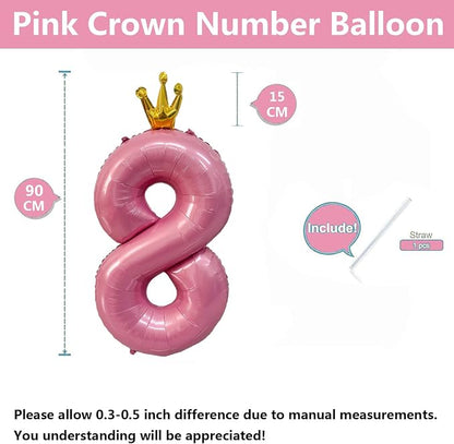 40 inch Pink Number 8 Balloon - Image 2