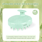 FREATECH Scalp Massager Hair Growth, Scalp Scrubber Shampoo Brush with Soft Silicone Bristles for Dandruff Removal and Hair Care, Wet & Dry Hair Massager Scalp Exfoliator, Mint Green