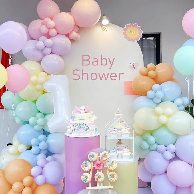 MEBAY Pastel Rainbow Balloon Arch Garland Kit - Image 6
