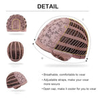 BERON 14 Inches Light Orange Wig Short Curly Wig Women Synthetic Orange Wigs with Bangs Hairnet Included