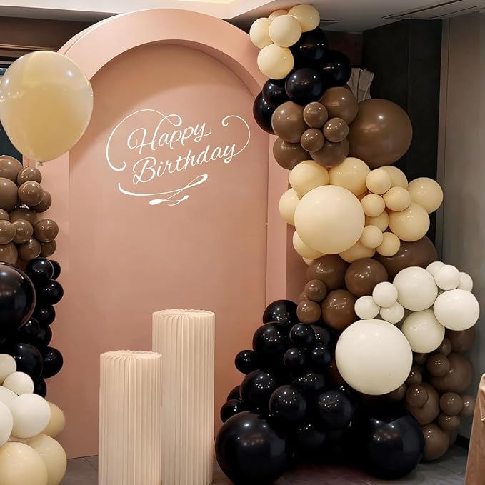 Black Brown Nude White Balloon Garland Arch Kit - Image 6