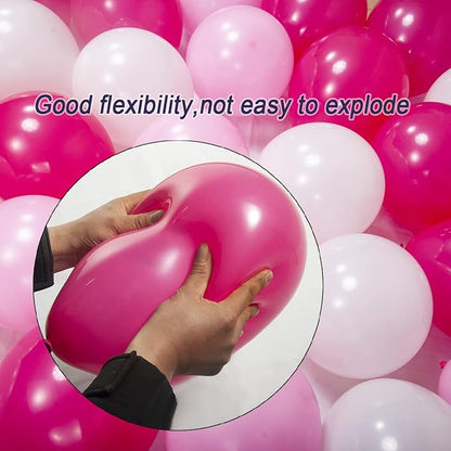 300 Pack Pink and White Balloons 12 inch White Hot Pink Latex Party Balloon Bulk - Image 4