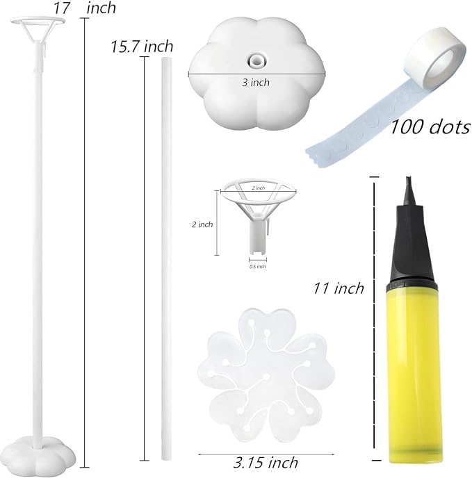 Balloon Stand Kit, 15 pack Balloon Stick Holder - Image 2
