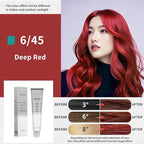 PureStyle 100ml Professional Permanent Hair Color Dye Cream Ammonia Free, Long Lasting Deep Red Color, 100% Gray Coverage, Natural Shine, For All Hair Types Easy At Home Application