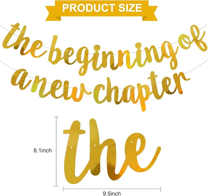 BEISHIDA Double-sided Gold Pre-Strung The Beginning of A New Chapter Banner | - Image 3