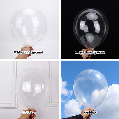 RUBFAC Clear Balloons 154pcs Different Sizes Balloon Arch Kit | Transparent - Image 3