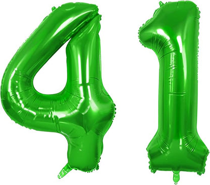 Number 41 Balloons for 41st Birthday Party Decorations, 0-100 Large No.41 by Joycard