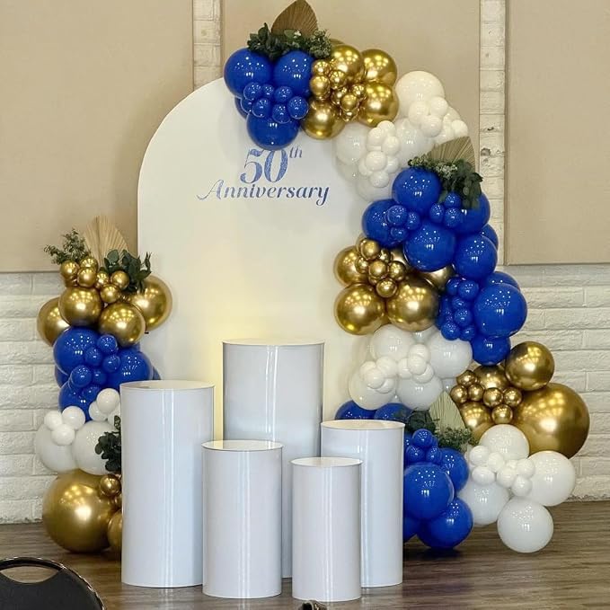 Royal Blue and Gold Balloons Garland Arch Kit - Image 5