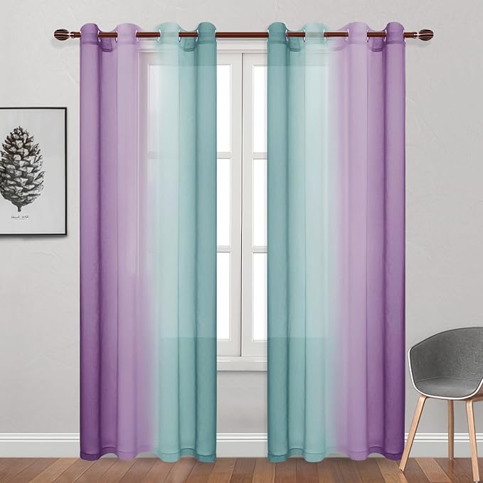 DWCN Ombre Sheer Curtains by DWCN