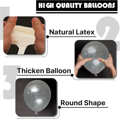 PartyWoo Clear Balloons 101pcs Transparent Latex Helium Balloons 12 Inch | - Image 8