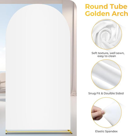 7.2FT Metal Arch Backdrop Stand and Cover Set, Balloon Arch Stand - Image 5
