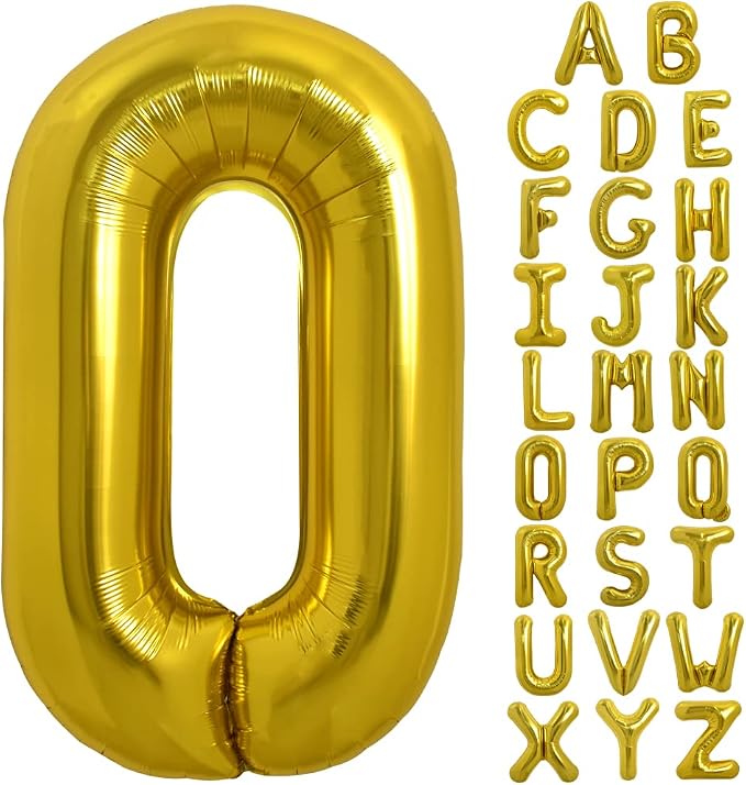 TONIFUL 40 Inch Large Gold Letter O Foil Balloons Alphabet Balloons | Giant by TONIFUL