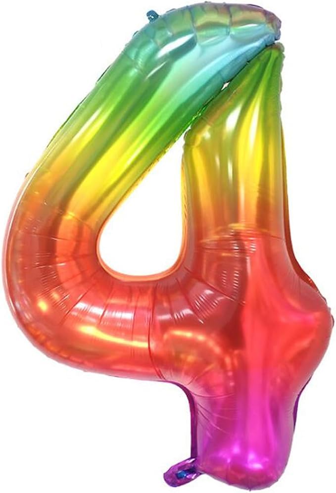 40 inch digital balloon, number 4, Jelly Color by TNCDJKPA