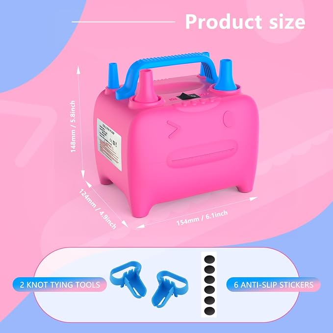 OWill Balloon Pump Electric, Balloon Inflator Electric Air Pump, Portable Dual - Image 6