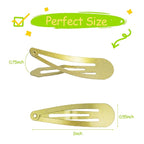 120 Pack Gold Metal Snap Hair Clips - Non-Slip Hairpins Barrettes for Women & Girls, Secure Braids, Updos, Buns - Durable & Lightweight (Plastic Storage Box Included)