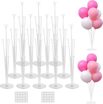 12 Sets Balloon Stand Kit For Table, Balloon Sticks by Unknown