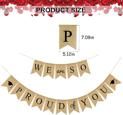 Graduation Burlap Banners We are So Proud of You Banners 2026 Congrats Grad | - Image 5