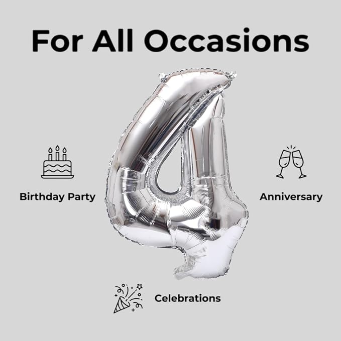 YPSelected 32 Inch Large Foil Helium Number Balloon Birthday Wedding Party 0-9 - Image 5