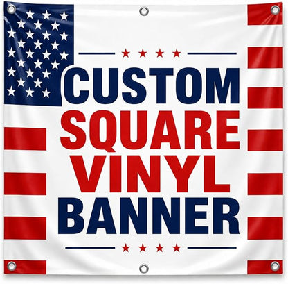 Custom Design Square Vinyl Banner by Custom