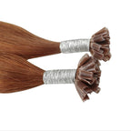 YoungSee U Tip Hair Extensions Copper UTip Hair Extensions Human Hair Copper 16In U Tip Keratin Hair Extension Colored Pre Bonded Hair Extension Utip For DIY 50s/25G