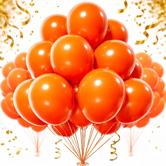 Orange Balloons 12 Inch, 100 Pack Latex Party Balloons by Tamodan+for+better