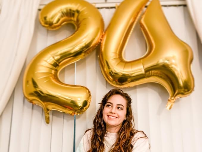 Gold 4 Balloon - Number Balloon 40 Inch, 4th Gold Birthday Decorations | Giant - Image 7
