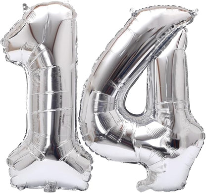 Number 14 Balloon Foil Mylar Balloons by YPSelected