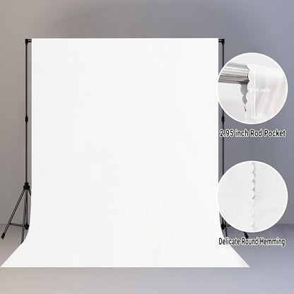 White Photography Backdrop for Photoshoot, Fabric 8x10ft | Polyester Studio - Image 6