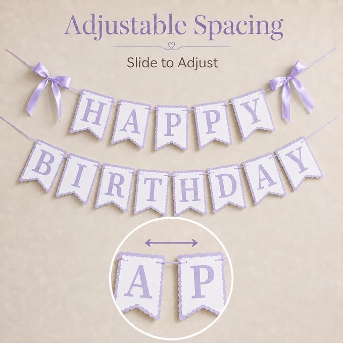 Lavender Happy Birthday Banner - Image 7