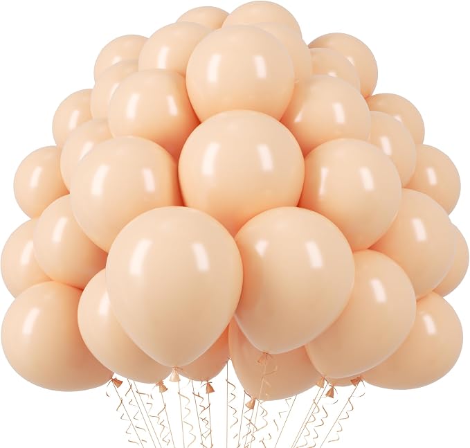 Voircoloria 110pcs Blush Nude Latex Party Balloons, 12inch | by Voircoloria
