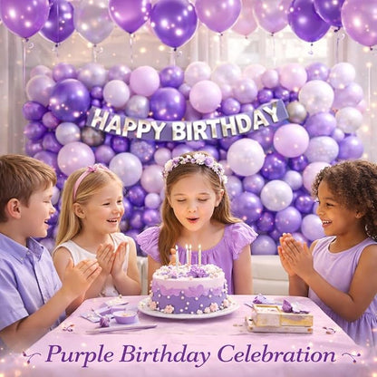 Purple Balloons 100 Pack, 12 Inch Latex Party Balloons, Round Helium Balloons - Image 2