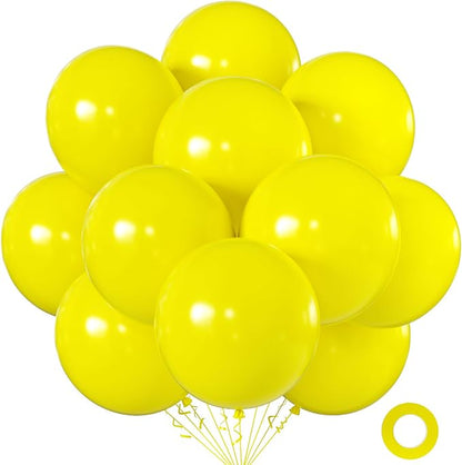 Yellow Balloons 18 Inch 24 Pack Matte Helium Latex Round Balloons by KALOR