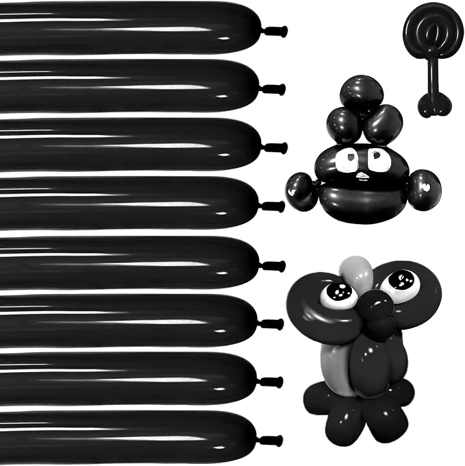 Black 260 balloons, Thickening Latex Black 260q Balloons by KUULBELAballoons