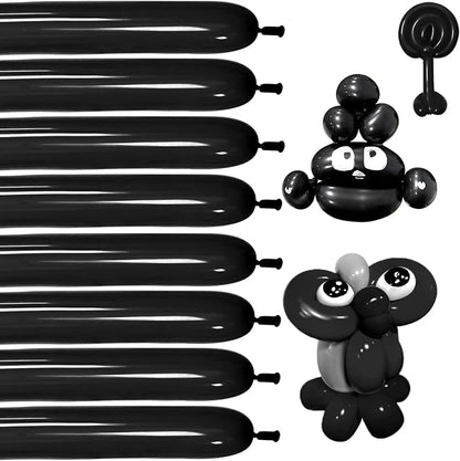 Black 260 balloons, Thickening Latex Black 260q Balloons by KUULBELAballoons