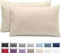Bare Home Microfiber Pillow Cases - Queen Size Set of 2 - Cooling Pillowcases - Double Brushed - Easy Care - Envelope Closure (Queen Pillowcase Set of 2, Sand)