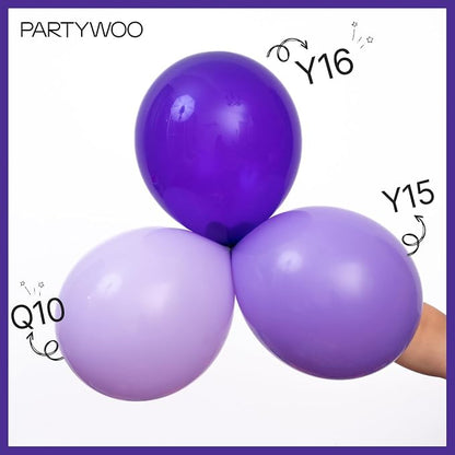 PartyWoo Lavender Balloons 50pcs Light Purple Latex Helium Balloons 12 Inch | - Image 3