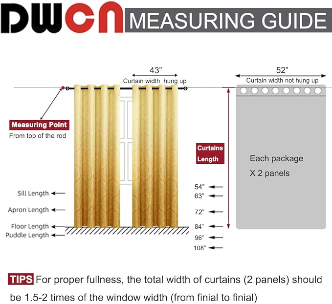 DWCN Fall Ombre Blackout Curtains - Image 8